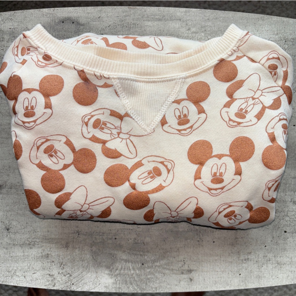 Disney Minnie Mickey Mouse Print Crewneck XL (15-17) - Picture 5 of 6